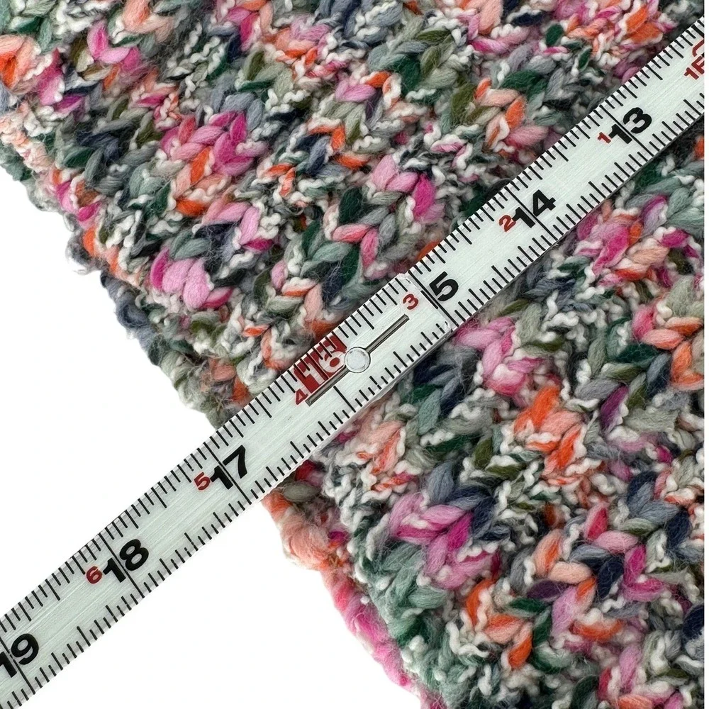 Free People Confetti Chunky Knit Crop Sweater S Multi Boho Cottagecore EUC